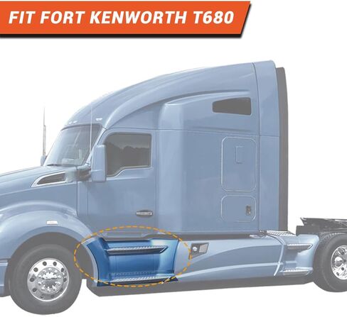 Sterlix هدية جانبية أمامية سوداء لـ Kenworth T680 2013-2021 OE استبدال الجانب الأيمن خطوة هدية لوحة جانبية تنورة لملحقات T680 in Saudi Arabia