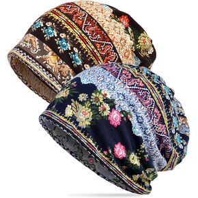 Women's Summer Beanie for Men Hat Boho Hats Adult Dwarf Hats Chemo Cap Cancer Headwear Caps Baggy Skull Sleep Cap Nightcap in Kuwait
