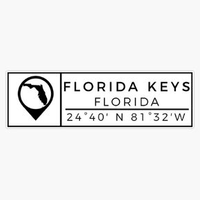 Florida Keys Florida Sticker Bumper Sticker Vinyl Decal 5" in Kuwait