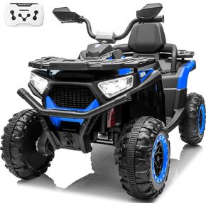 سيارة ركوب 24 فولت للأطفال مع جهاز تحكم عن بعد، 4X4 للأطفال ATV 4 عجلات مع محرك 800 واط، مركبة كهربائية رباعية تعمل بالبطارية مع منفذ للمشروبات، وسادات للركبة، زهرة هدية، تعليق زنبركي، بلوتوث in Kuwait
