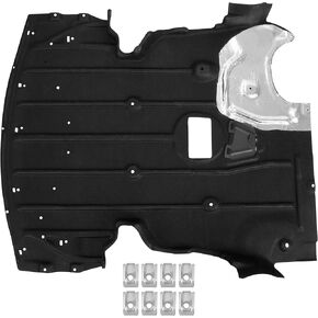 KUAFU Front Engine Splash Shield متوافق مع 2006-2013 BMW 3-Series بوليستر مطاطي أسود مع وسادة ألومنيوم بديلة لBM1228118 51757129341 Undercar Center Engine Shield Guard in Kuwait