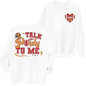 VILOVE Football Season Sweatshirt Women: Game Day Pullover Football Long Sleeve Shirt Causal Football Crewneck Hoodie in Kuwait