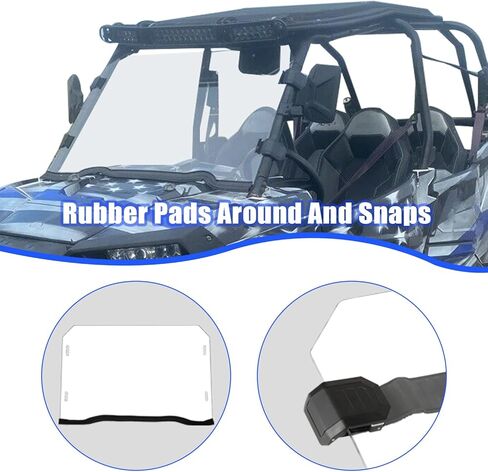 Full Clear Windshield Compatible with 2014-2021 Polaris RZR XP 1000/ 4 1000 /S 1000/ TURBO / 4 TURBO, RZR 900/4 900 / S 900/XC 900 in Saudi Arabia