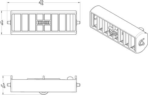 United Pacific Chrome Plastic Freightliner A/C FLD/ فتحة تهوية طويلة كلاسيكية بدون إطار in Kuwait