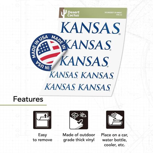 University of Kansas Sticker Jayhawks KU Stickers Vinyl Decals Laptop Water Bottle Car Scrapbook T3 (Type 3-2) in Kuwait