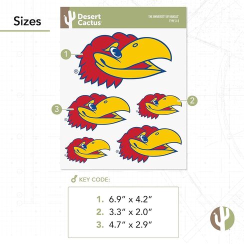 ملصق جامعة كانساس ملصقات Jayhawks KU شارات الفينيل زجاجة مياه للكمبيوتر المحمول سجل قصاصات السيارة T3 (النوع 3-2) in Kuwait
