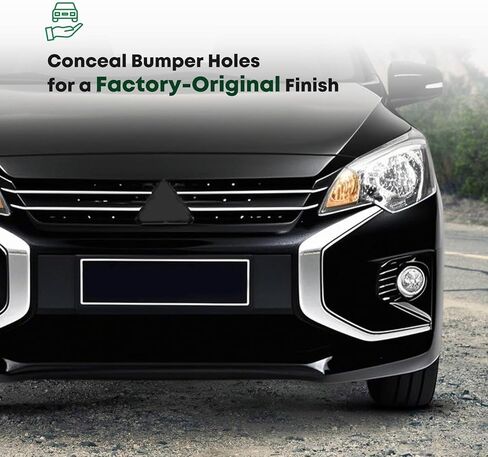 غطاء خطاف السحب YHTAUTO متوافق مع Mitsubishi Mirage 2021 2022 2023 2024 Hatchback، Mirage G4 2021-2024 Sedan، غطاء فتحة حامل المصد الأمامي، غطاء عين السحب in Saudi Arabia