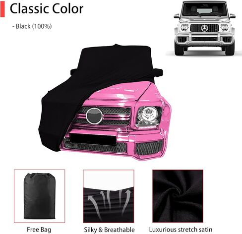 غطاء تخزين السيارة الداخلي المقاوم للغبار متوافق مع ملحقات Mercedes-Benz Wagon G-Class AMG 2009-2025 لحماية معرض السيارات تحت الأرض (G500 G350 G63 AMG) (أسود) in Saudi Arabia