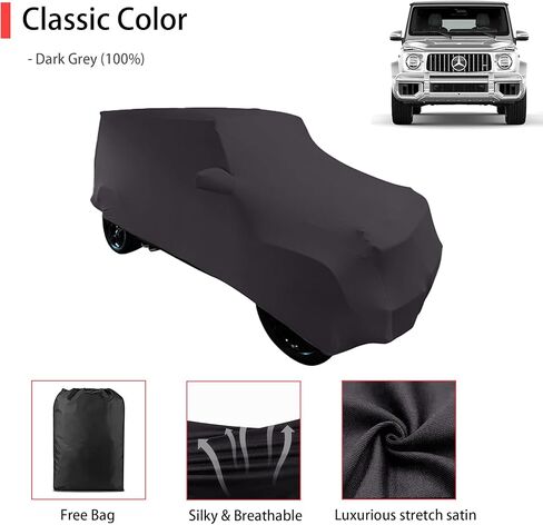 غطاء تخزين السيارة الداخلي المقاوم للغبار متوافق مع ملحقات Mercedes-Benz Wagon G-Class AMG 2009-2025 لحماية معرض السيارات تحت الأرض (G500 G350 G63 AMG) (أسود) in Kuwait