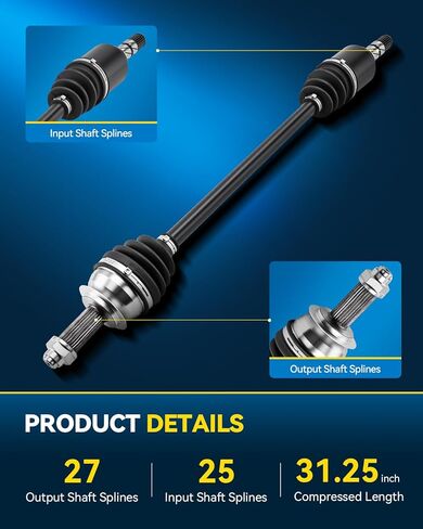 PHILTOP CV AXLE Front for Subaru Forester 2009-2013, Subaru XV Crosstrek 2013-2014, Subaru Impreza 2011-2014, 66-7381 Axle Shaft in Saudi Arabia