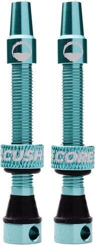 CushCore 44mm Air Valve Set - Premium Set of Alloy Valves, Nitrile Rubber Seal, Valve Core Tool Included, Tubeless Presta Valve, (44mm 2-Pack, Green) in Saudi Arabia