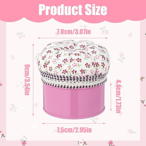Needle Cushion Pumpkin Shaped Pincushions for Sewing Cute Small Pincushion Sewing Needle Cushion Holder with Storage Box for Quilting Embroidery Needlework DIY Crafts Women Moms Grandmas Gifts Pink in Saudi Arabia