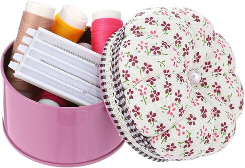 Needle Cushion Pumpkin Shaped Pincushions for Sewing Cute Small Pincushion Sewing Needle Cushion Holder with Storage Box for Quilting Embroidery Needlework DIY Crafts Women Moms Grandmas Gifts Pink in Saudi Arabia
