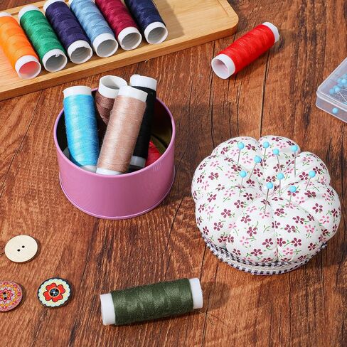 Needle Cushion Pumpkin Shaped Pincushions for Sewing Cute Small Pincushion Sewing Needle Cushion Holder with Storage Box for Quilting Embroidery Needlework DIY Crafts Women Moms Grandmas Gifts Pink in Saudi Arabia