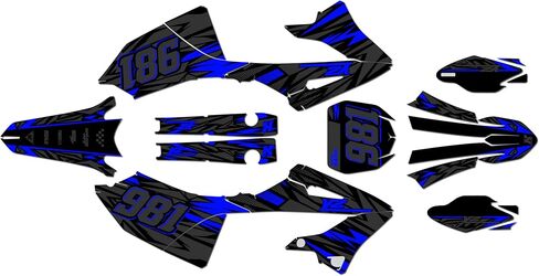 مجموعة رسومات لـ Yamaha YZ125 / YZ250 (2022-2026) TWITCH Series Lime 21 Mil - ملصقات الدراجات النارية للدراجة الترابية، ملصقات سيارات سباق الدراجات النارية ملحقات موتوكروس بدون بلاستيك in Saudi Arabia