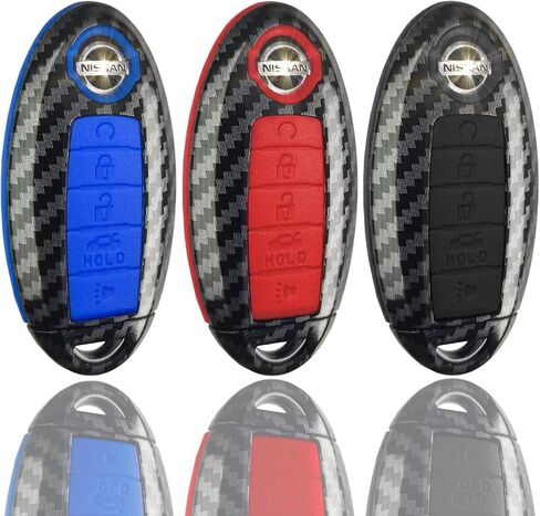 Compatible with Nissan Altima Maxima 5 Buttons Key Fob Cover，Premium Soft TPU Smart Key Fob Case Compatible with Infiniti JX35 Q50 Q60 QX56 QX60 QX79(Black) in Saudi Arabia