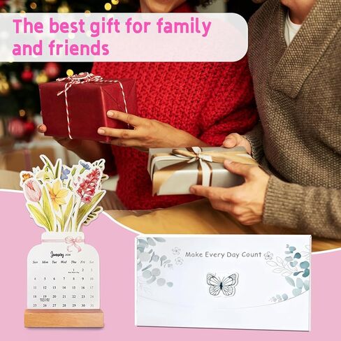 floral desk calendar 2026,floral desk calendar,Small Desk Calendar,Mini Standing Decorative Floral Desktop Calendar for Home Office School Desk Accessories(1pcs) in Kuwait