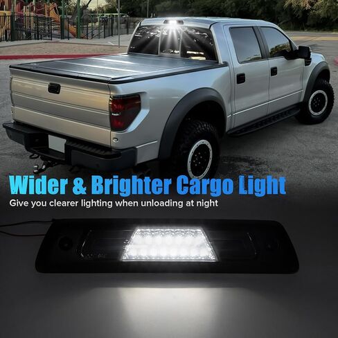 عدسة دخان LED ضوء الفرامل الثالث متوافق مع F150 2009-2014 مجموعة ضوء الفرامل الثالثة (غير لـ Raptor Verison) in Saudi Arabia