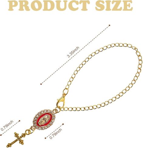 Steering Wheel Catholic Charm Accessories, Virgin Mary Hanging Pendant, Steering Wheel Accessory with Virgin Mary Charm and Cross, Catholic Car Decor for Men Women (White) in Saudi Arabia
