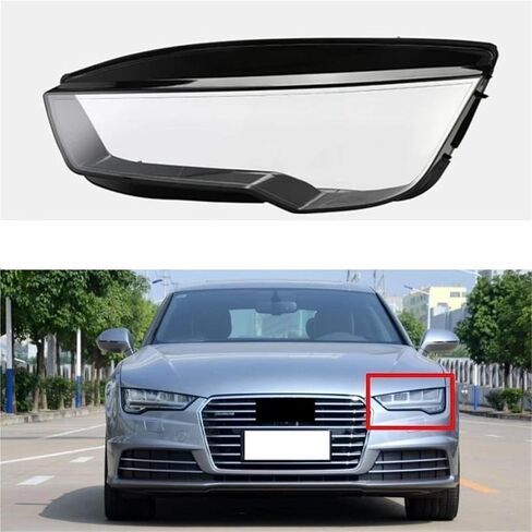 Auto Parts Replacement Transparent PC Lamp Housing Headlight Glass for A7 2015 2016 2017 2018(Left+Right) in Saudi Arabia