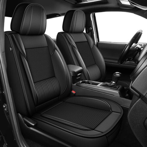 Car Seat Covers Fit for Toyota Tacoma 2024-2025 2026 Car Seat Protectors Custom Front Seats Waterproof Leather Seat Cushions for Trucks (2PCS Front, Black) in Saudi Arabia