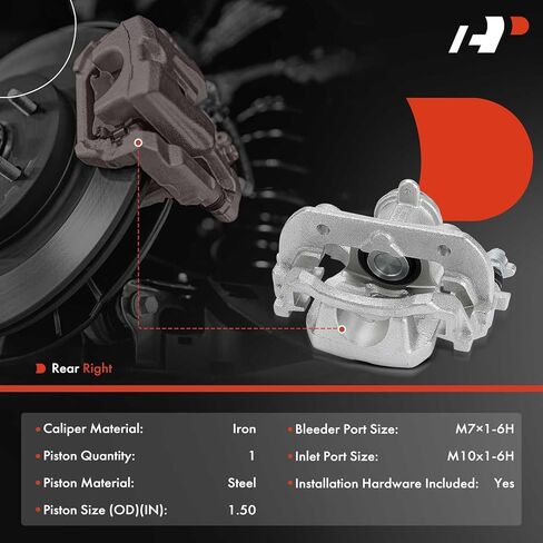 A-Premium Disc Brake Caliper Assembly with Bracket Compatible with Toyota Vehicles - RAV4 2019-2024, Prius 2023-2024, Venza 2021-2024, Corolla Cross 2022-2024, Prius Prime 2023-2024 - Rear Passenger in Saudi Arabia