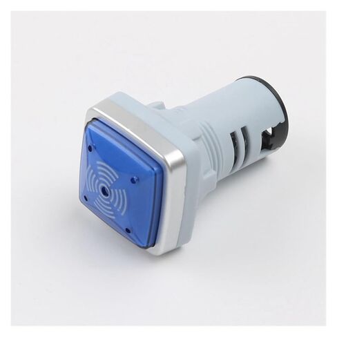 22mm Plastic Buzzer high Decibel Square Intermittent Flashing Intermittent Sound and Light Alarm Indicator 12V24V220V(Blue DC24V) in Saudi Arabia