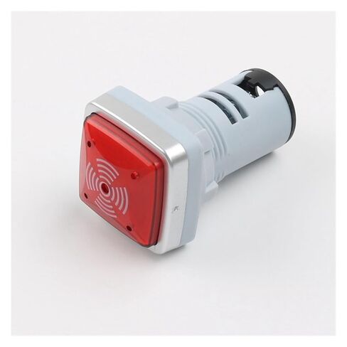 22mm Plastic Buzzer high Decibel Square Intermittent Flashing Intermittent Sound and Light Alarm Indicator 12V24V220V(Blue DC24V) in Saudi Arabia