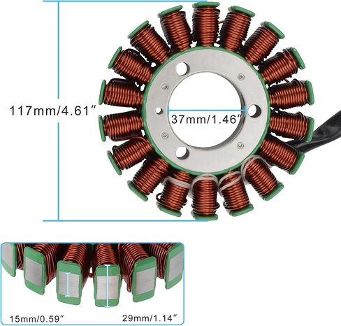 Magneto Stator 18 لفائف التآكل والرطوبة استبدال الجزء الثابت للمحرك الكهربائي متوافق مع 2020 YZF-R25 2019-2021 YZF-R3 MT25 2020 2021 MT03 دراجة نارية in Kuwait