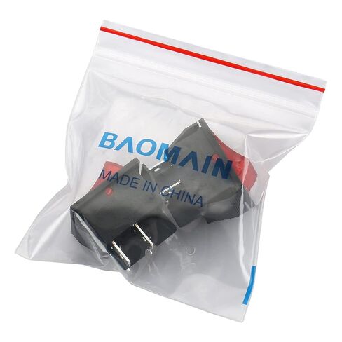 Baomain Boat Rocker Switch DPST ON/Off 1/4" Width Terminal 4 Pin 16A 250V UL TUV List Yellow Pack of 2 in Saudi Arabia
