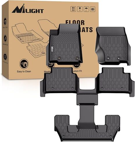 Nilight TPE Floor Mats for Jeep Wrangler JL Unlimited 4 Door (Not for JK or 4XE) 2018 2019 2020 2021 2022 2023 2024,All Weather Custom Fit Heavy Duty Floor Liners in Kuwait