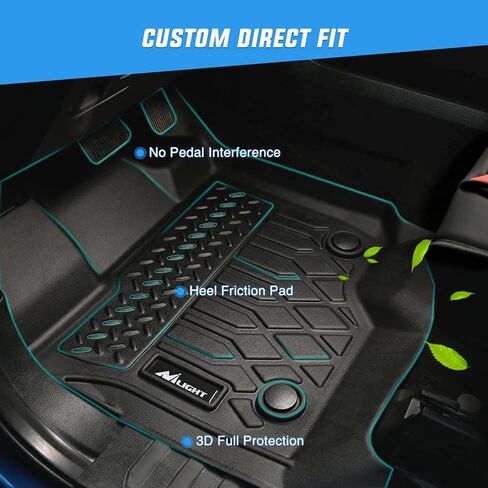 Nilight TPE Floor Mats for Jeep Wrangler JL Unlimited 4 Door (Not for JK or 4XE) 2018 2019 2020 2021 2022 2023 2024,All Weather Custom Fit Heavy Duty Floor Liners in Kuwait