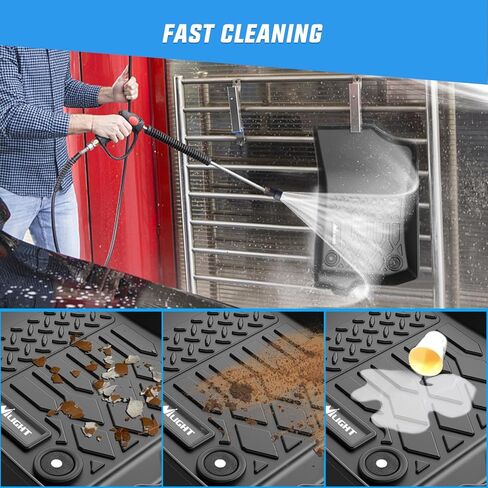 Nilight TPE Floor Mats for Jeep Wrangler JL Unlimited 4 Door (Not for JK or 4XE) 2018 2019 2020 2021 2022 2023 2024,All Weather Custom Fit Heavy Duty Floor Liners in Kuwait