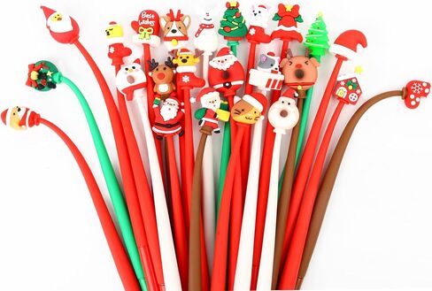 12 Styles Christmas Gel Pens, Adorable Cartoon Xmas Ink Pen for Boys & Girls, Winter Smooth Writing Pens Bulk for Christmas Winter Holiday Party School Office Supplies, 12 Pcs in Saudi Arabia