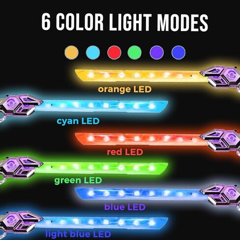 Light Up Saber for Kids, Retractable Light Up Sword with Sound Effects LED Light Saber Toy Sword with 360° Rotating Handle, Type-C Rechargeable Gift for Boys & Girls (Purple) in Saudi Arabia