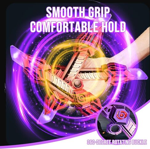 Light Up Saber for Kids, Retractable Light Up Sword with Sound Effects LED Light Saber Toy Sword with 360° Rotating Handle, Type-C Rechargeable Gift for Boys & Girls (Purple) in Saudi Arabia