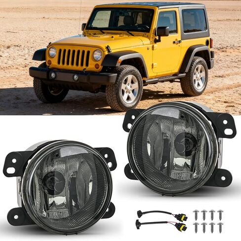 Nilight Bumper Fog Light Compatible with 2005-2010 Dodge Grand Cherokee 2007-2009 Durango 2007-2009 Chrysler 300 SRT8 Aspen 2005-2009 Dodge Dakota 2006-2010 Commander 2006-2008 Raider,2 Years Warranty in Kuwait