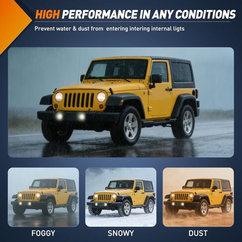 Nilight Bumper Fog Light Compatible with 2005-2010 Dodge Grand Cherokee 2007-2009 Durango 2007-2009 Chrysler 300 SRT8 Aspen 2005-2009 Dodge Dakota 2006-2010 Commander 2006-2008 Raider,2 Years Warranty in Kuwait