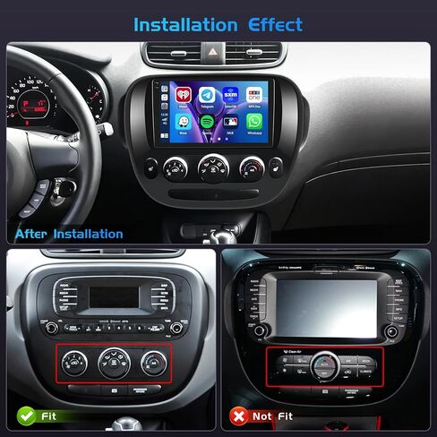 8-Core 4+64G Android 13 Touch Screen Radio for Kia Soul 2014-2017(Manual A/C), 9'' Car Stereo Carplay Upgrade Headunit Android Auto, AHD Backup Camera, Mirror Link, GPS Navigation in Kuwait