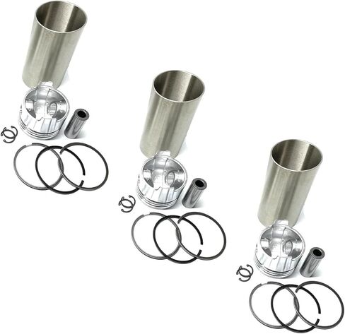 3X Piston set+Cylinder Liners (Semi-finished) Suitable for D950 Kubota Engine Tractors B6100 B7200 B1750 B20 B8200 in Saudi Arabia