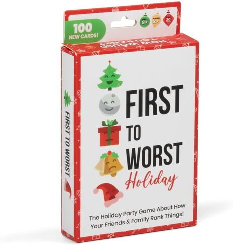 First to Worst Holiday Party Game Travel Edition - A Festive Card Game About How Your Friends & Family Rank Things for White Elephant Parties, Stocking Stuffers & Board Games Groups in Saudi Arabia