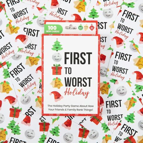First to Worst Holiday Party Game Travel Edition - A Festive Card Game About How Your Friends & Family Rank Things for White Elephant Parties, Stocking Stuffers & Board Games Groups in Saudi Arabia