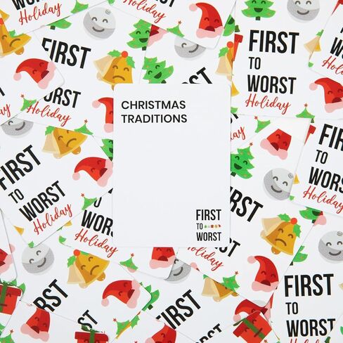 First to Worst Holiday Party Game Travel Edition - A Festive Card Game About How Your Friends & Family Rank Things for White Elephant Parties, Stocking Stuffers & Board Games Groups in Saudi Arabia