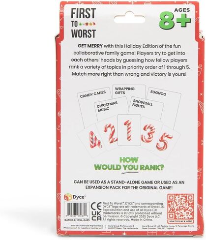 First to Worst Holiday Party Game Travel Edition - A Festive Card Game About How Your Friends & Family Rank Things for White Elephant Parties, Stocking Stuffers & Board Games Groups in Saudi Arabia