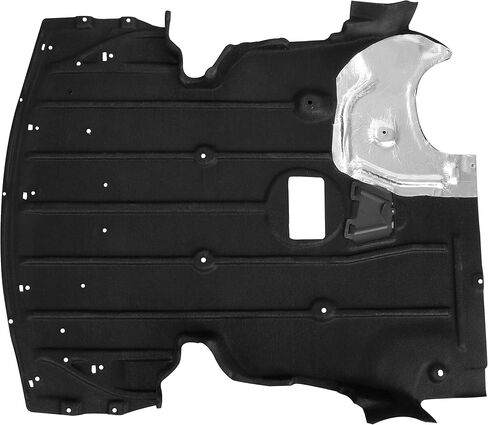 KUAFU Front Engine Splash Shield متوافق مع 2006-2013 BMW 3-Series بوليستر مطاطي أسود مع وسادة ألومنيوم بديلة لBM1228118 51757129341 Undercar Center Engine Shield Guard in Saudi Arabia