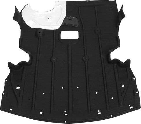 KUAFU Front Engine Splash Shield متوافق مع 2006-2013 BMW 3-Series بوليستر مطاطي أسود مع وسادة ألومنيوم بديلة لBM1228118 51757129341 Undercar Center Engine Shield Guard in Saudi Arabia
