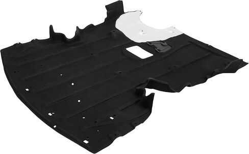 KUAFU Front Engine Splash Shield متوافق مع 2006-2013 BMW 3-Series بوليستر مطاطي أسود مع وسادة ألومنيوم بديلة لBM1228118 51757129341 Undercar Center Engine Shield Guard in Saudi Arabia