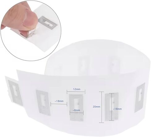 Blank NFC Stickers, NTAG215, 20x12mm (Approximately 0.79x0.47 Inch) Rewritable Tag Programmable RFID Tags, 504 Bytes Memory, Compatible with NFC Enabled Devices in Saudi Arabia