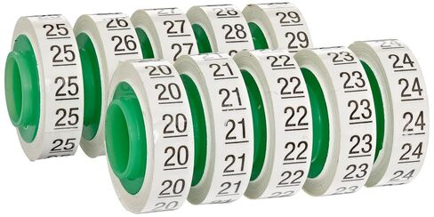 Scotchcode 3M Scotchcode Wire Marker Tape Refill Roll SDR-20-29, Printed with "20-29" (Pack of 10) in Saudi Arabia