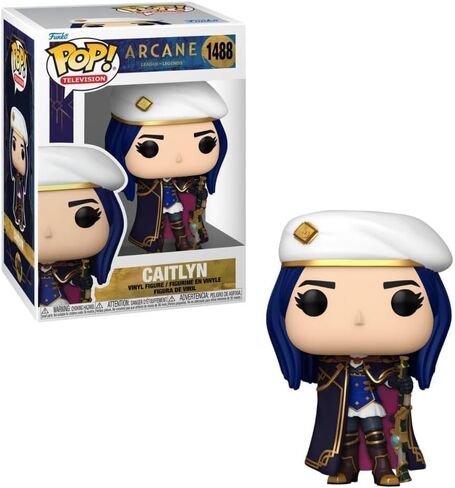 POP TV: Arcane League of Legends - شخصية Caitlyn Funko من الفينيل (مع حافظة حماية صندوقية متوافقة)، متعددة الألوان، 3.75 بوصة in Saudi Arabia
